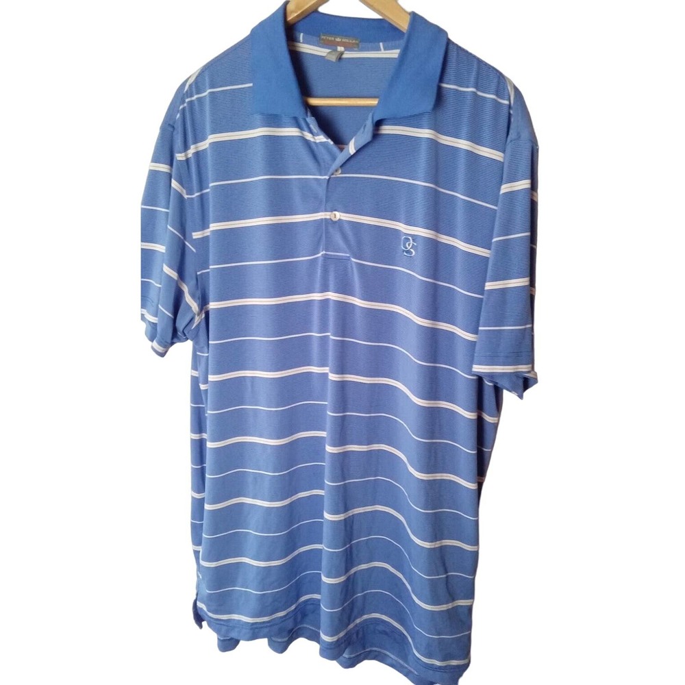 Peter Millar Summer Comfort Shirt L Tall OS Logo Short Sleeve